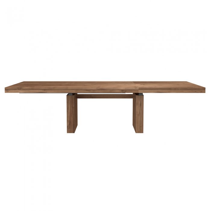 double extendable dining table teak 1