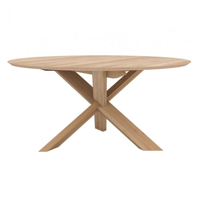 oak circle dining table 1