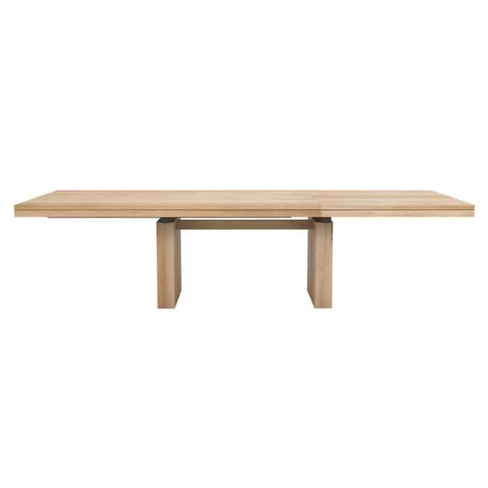 oak double extendable dining table 3
