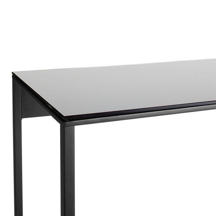 minimalista console table black black mirror detail 3