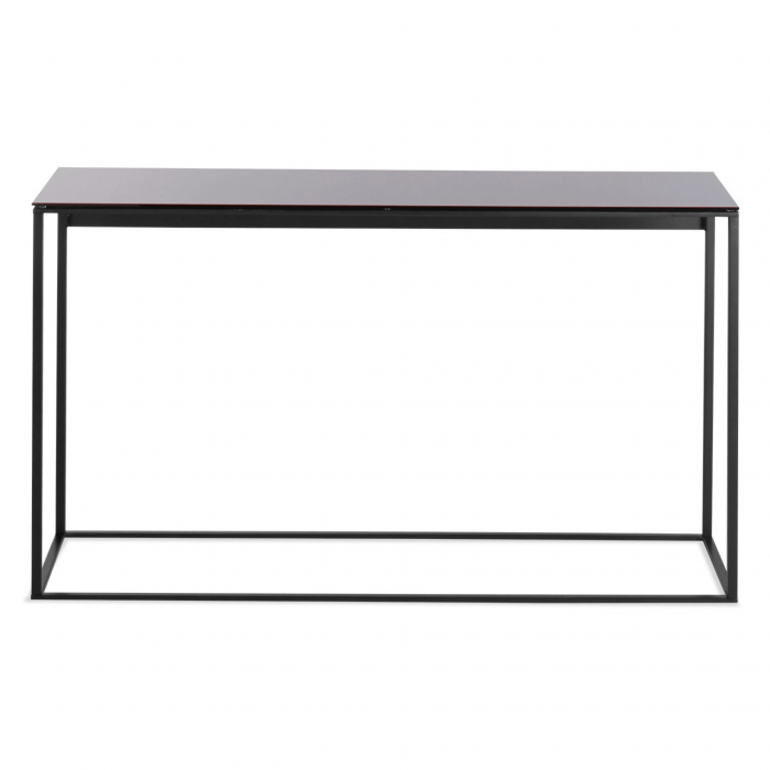 minimalista console table black black mirror front