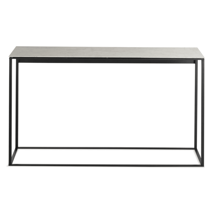 minimalista console table black marble mirror front 1