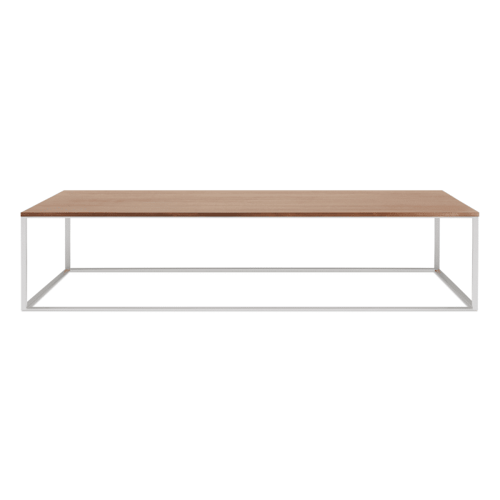 mn1 lcofss wl minimalista large coffee table stainless steel walnut