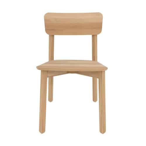50653 Oak Casale chair without armrest 46x52x79 f high