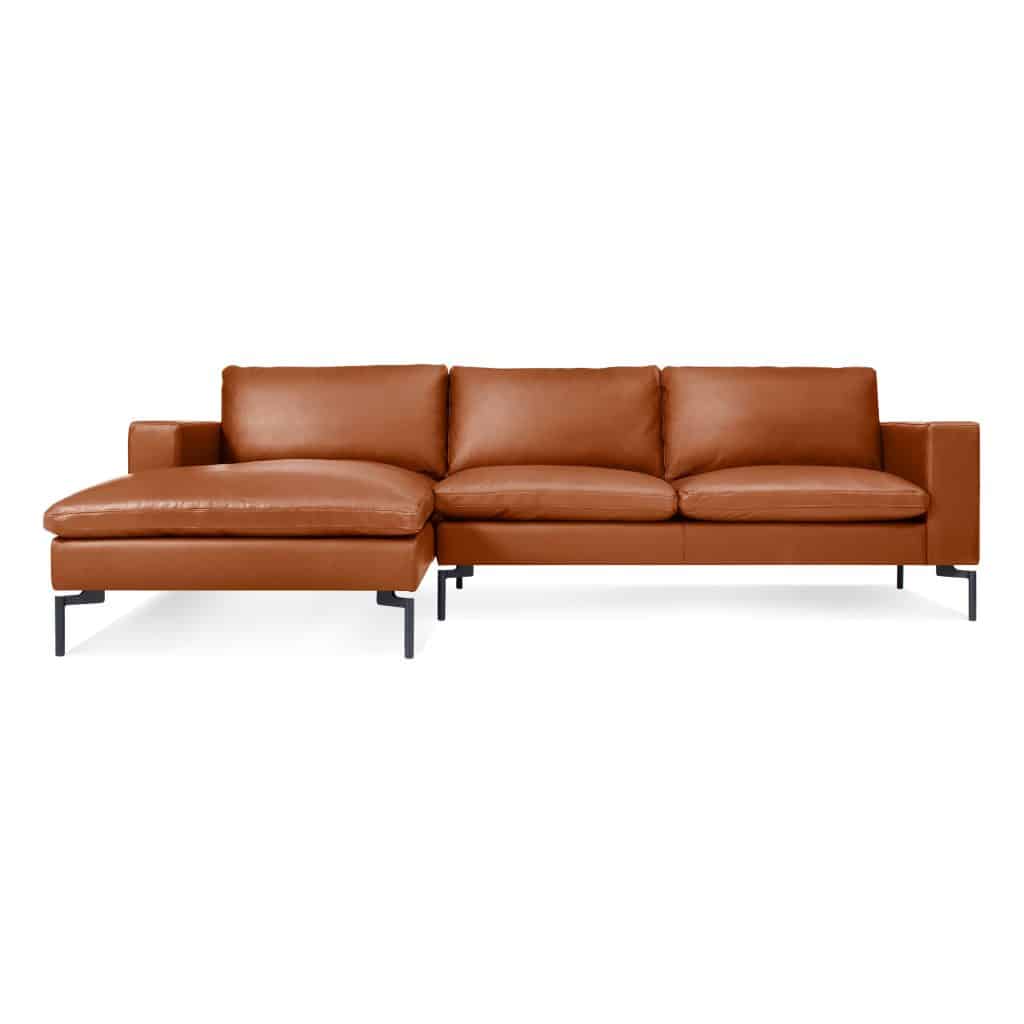 New Standard Leather Sofa W Chaise