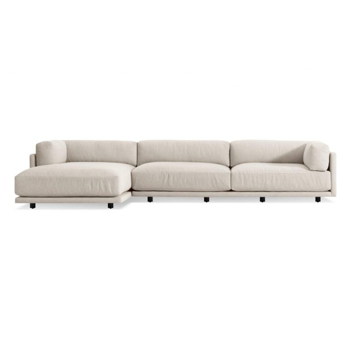 sn1 rseclc ln frontlow sunday sofa with left chaise sanford linen