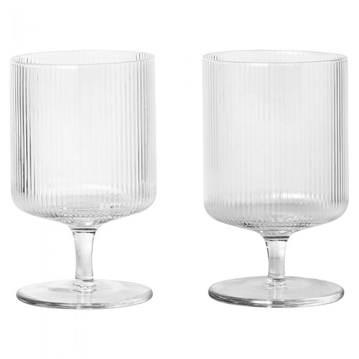 ripple wine glasses set of 2 clear 1 2l