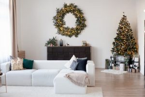 How can I make my living room look Christmassy