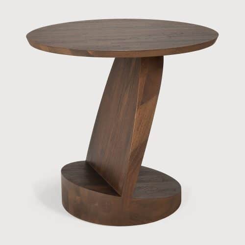 product wf 10186 Teak Oblic brown side table varnished side web