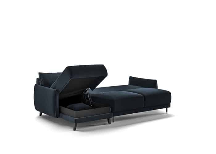 Dolphin ED Sectional Loveseat Chaise Glamour 13 133 12 Black2