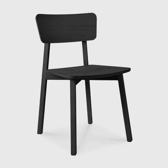 oak black casale dining chair