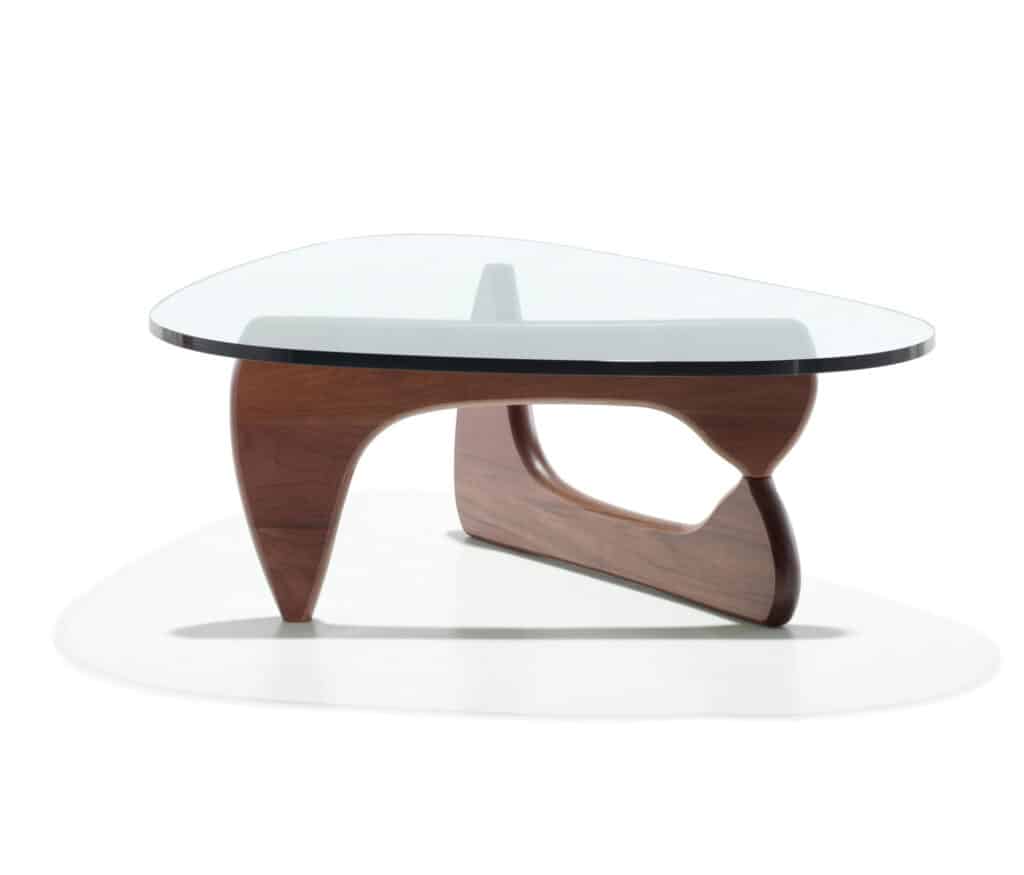 Noguchi coffee table in walnut by Herman Miller