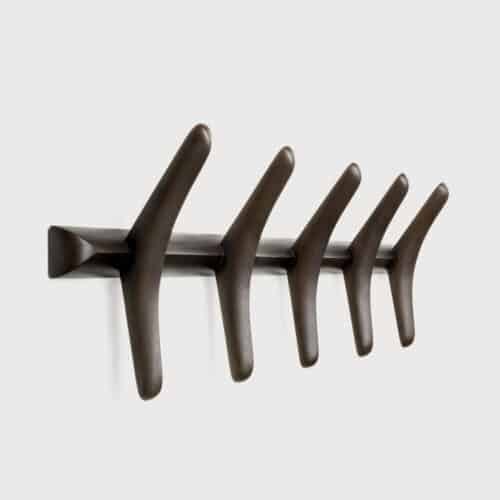 Mahogany PI Wall coat rack – dark brown side WEB