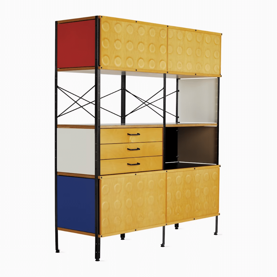 eames storage unit multi color bookcase img