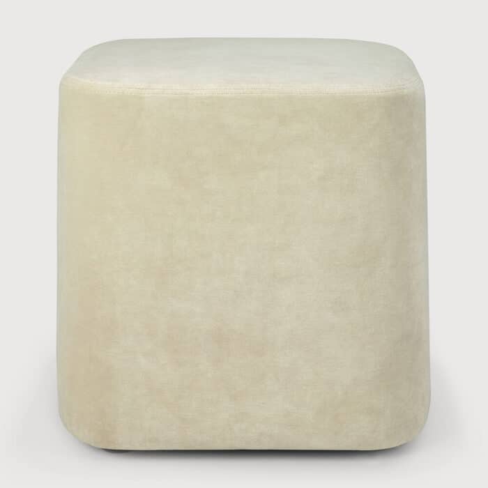 ethnicraft cube pouf in color sand at d3 home