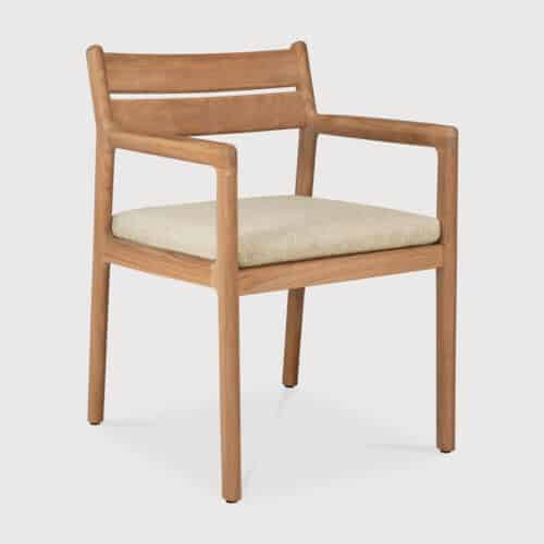 product wf 10373 Jack outdoor armchair teak Natural fabric front web