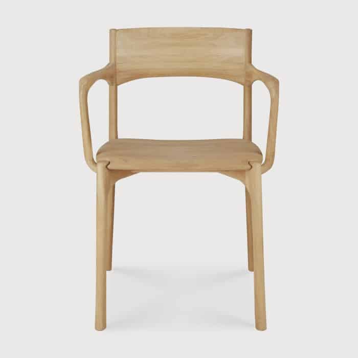 product PI dining armchair oak front img