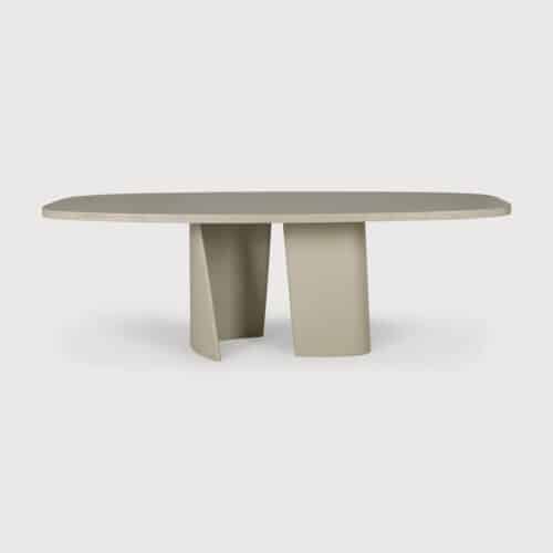 Canyon outdoor dining table concrete Light Grey oval main